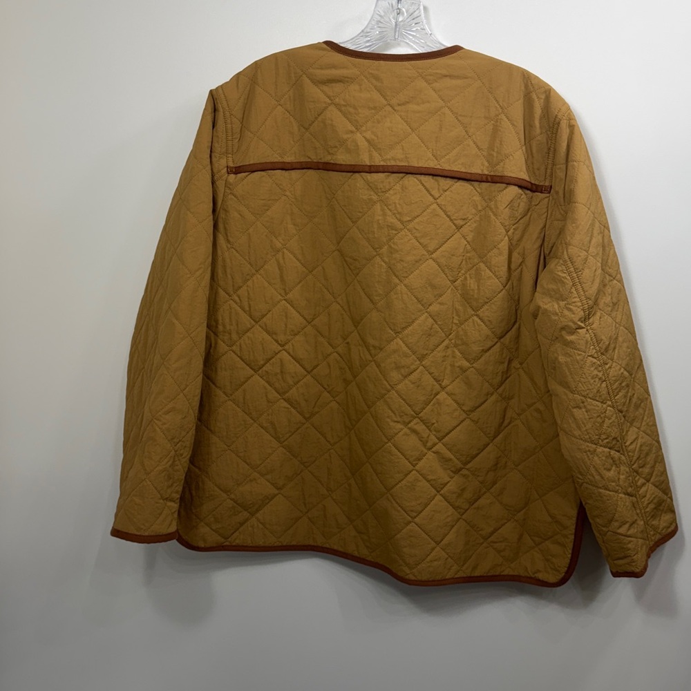 Loft Quilted Brown Field button down Jacket size … - image 8